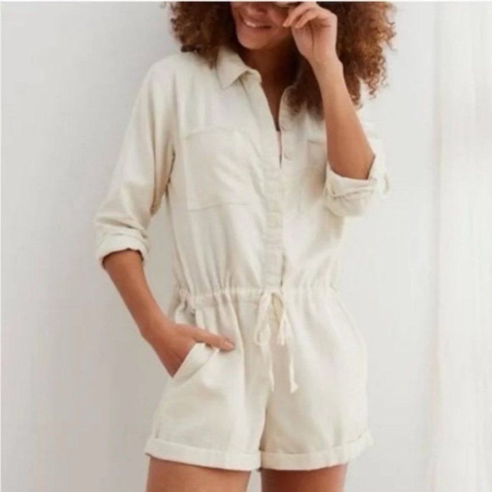 Aerie Utility Long Sleeve Jumpsuit